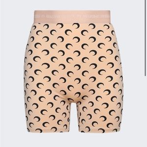 Marine Serre Cyclist Shorts in Tan